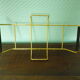 Aperitif servant, sauce, with 3 glass ravines and gold metal support - Design - 60s