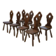 Ensemble de 8 chaises monastère 1950’s