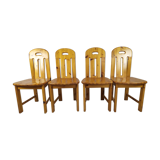 4 vintage pine chairs mountain shawl