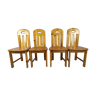 4 chaises pin vintage châlet montagne
