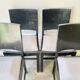 Set de 4 chaises de salle à manger Art Déco en noir