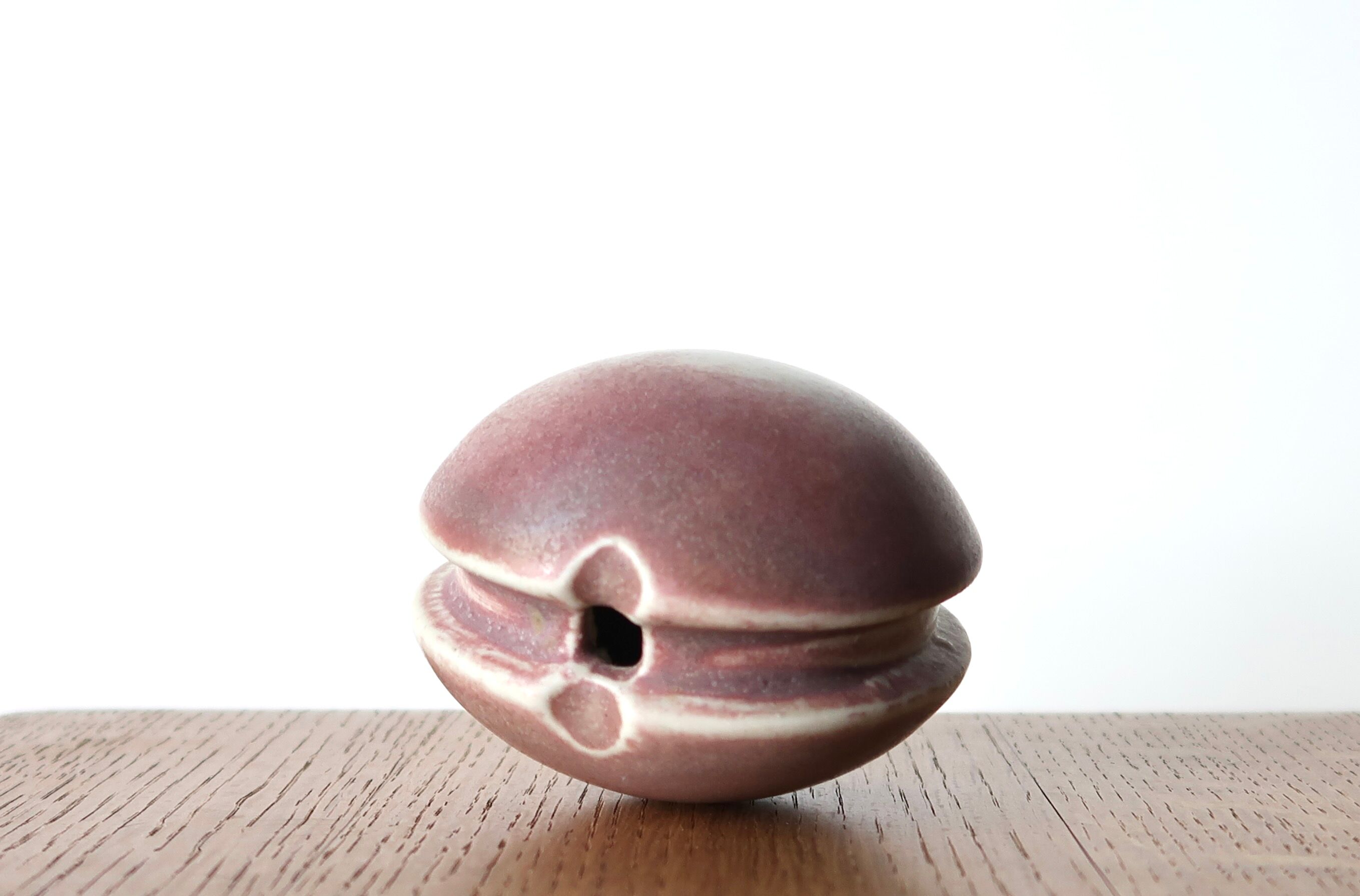Pale pink ceramic vase, 70s