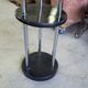 Art Deco floor lamp from the 1930s in wood and chrome.