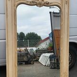 Antique mirror 180 cm – Louis XVI style – Wooden floral sculptures