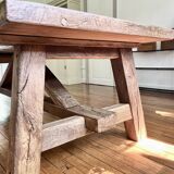 Table de ferme chene ancien tower - 200 cm de long