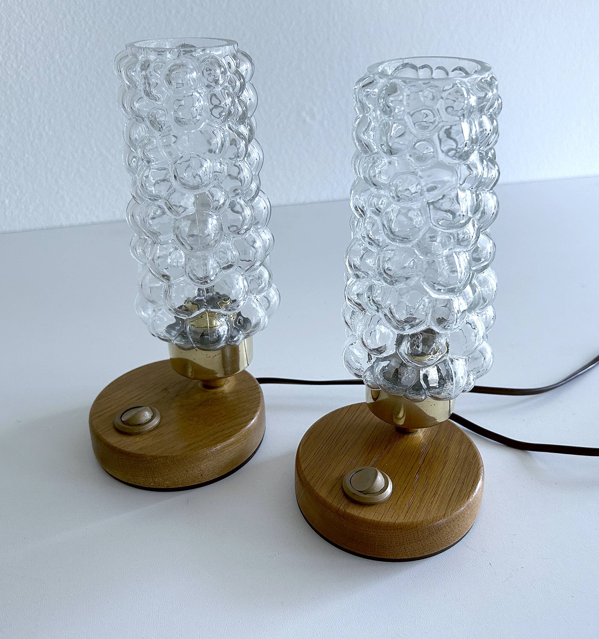 Pair Bubble Glass Scandinavian lights