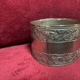 Large napkin ring in antique silver metal