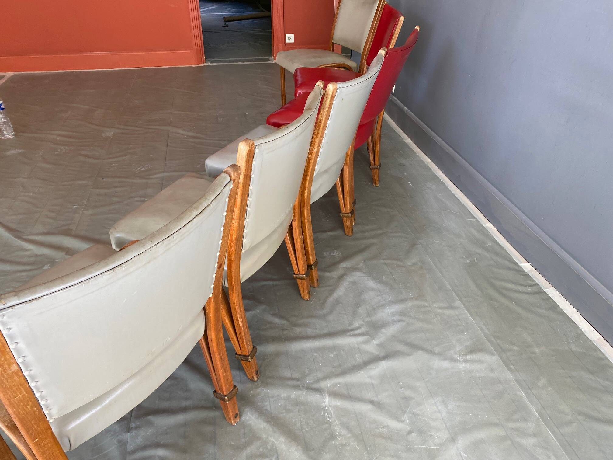 Lot de 6 chaises Bow Wood Hugues Steiner