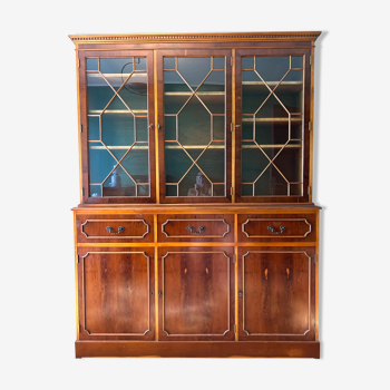 Large glazed bookcase classic English style mahogany