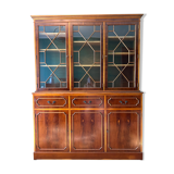 Large glazed bookcase classic English style mahogany