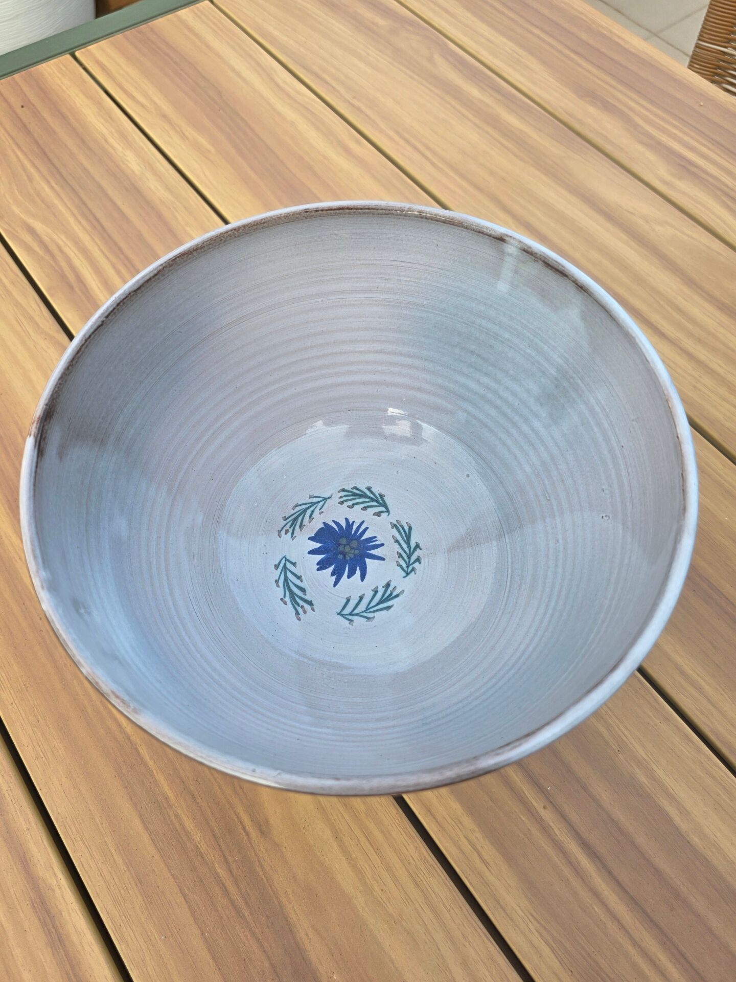 Large Footed Bowl Vallauris vintage – Gérard Hoffman Signed HOF