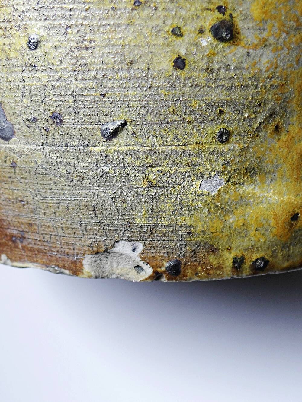 Large antique stoneware jug from Puisaye, pyritic, late 19th century.