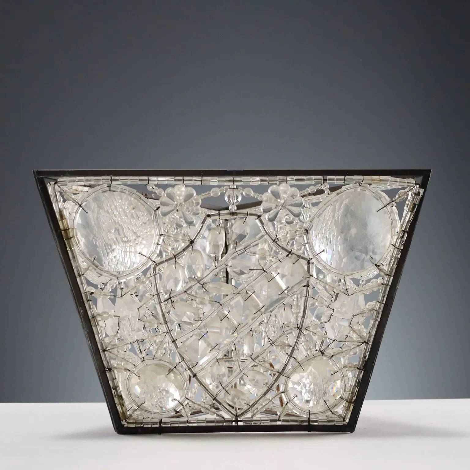 Abats-jours en verre de Murano et métal, Italie, XIX-XXe siècle