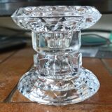 Duo of crystal candle holders - ARC France
