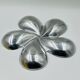 Vintage enamelled solid aluminium aperitif plate Flower 39cm