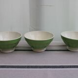 Set of 3 old bowls