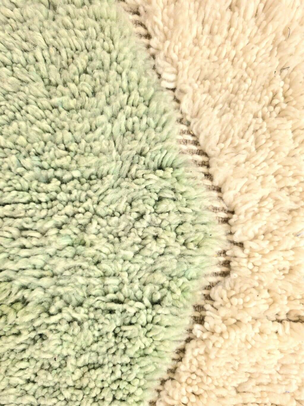 Green handmade decorative rug size 150 x 150 cm