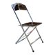 6 folding chairs in smoked Plexiglas and chrome metal, Chaisor 1970