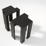 Black Stackable Stool by Bram Vanderbeke, Belgium