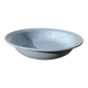 Round, flat, sky-blue ceramic salad bowl from Moulin des Loups