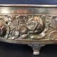 Table planter in embossed brass with floral motif late 19th century