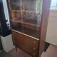 Vintage glass cabinet with 2 glass doors