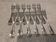12 silver-plated metal cake forks by silversmith Cailar Bayard, shell design