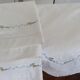 Drap et taies galon brodé petites fleurs
