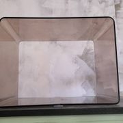 Rectangular piece of furniture or smoked plexiglass coffee table by Michel Dumas.