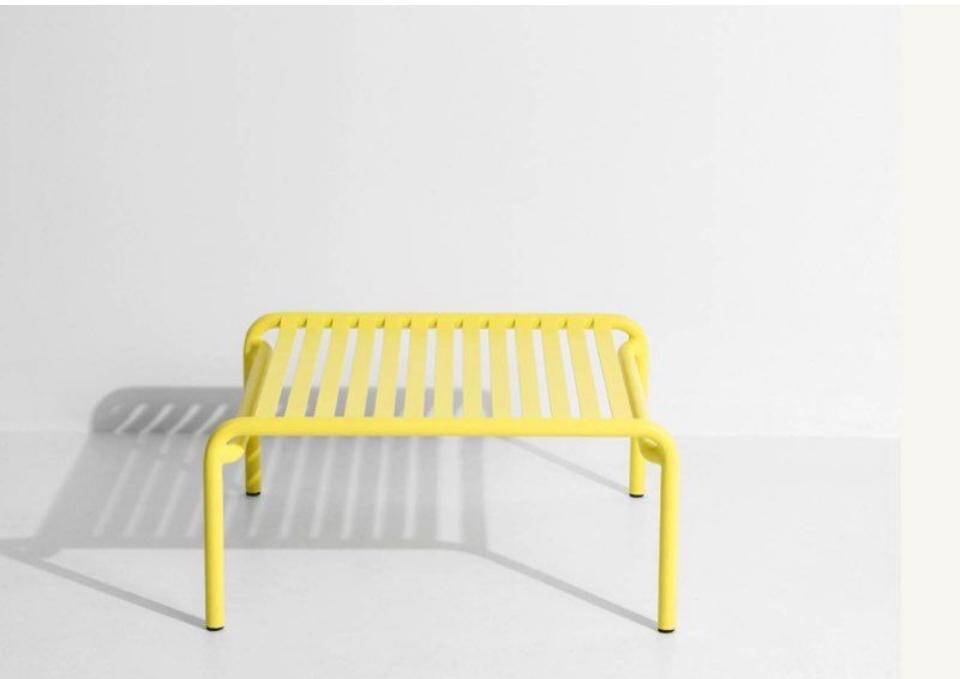 Week-end coffee table beige metal / small - 69 x 60 cm / aluminum - petite friture
