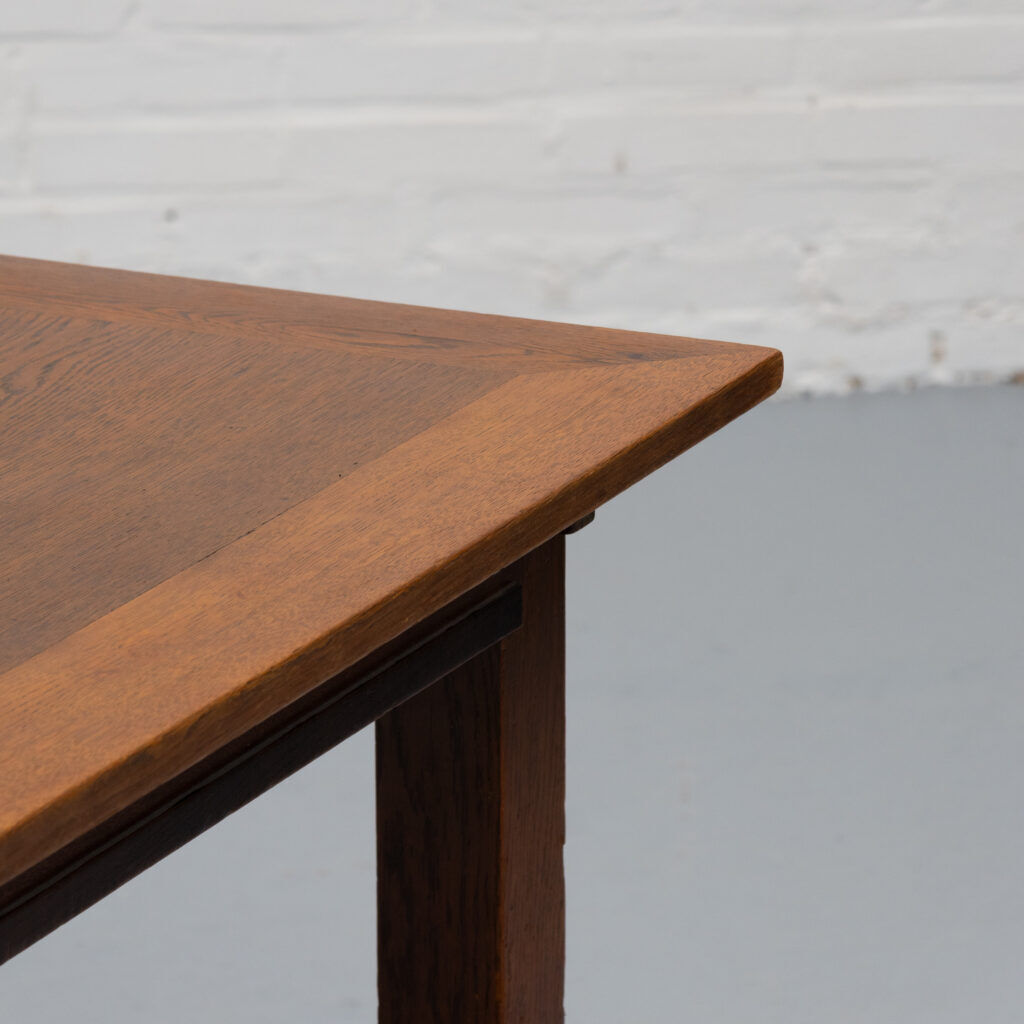 Table à manger Art Déco néerlandaise extensible des années 1920