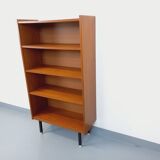 Vintage teak-style wooden bookcase from the 60s