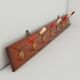 Large 1950s vintage wall-mounted coat rack