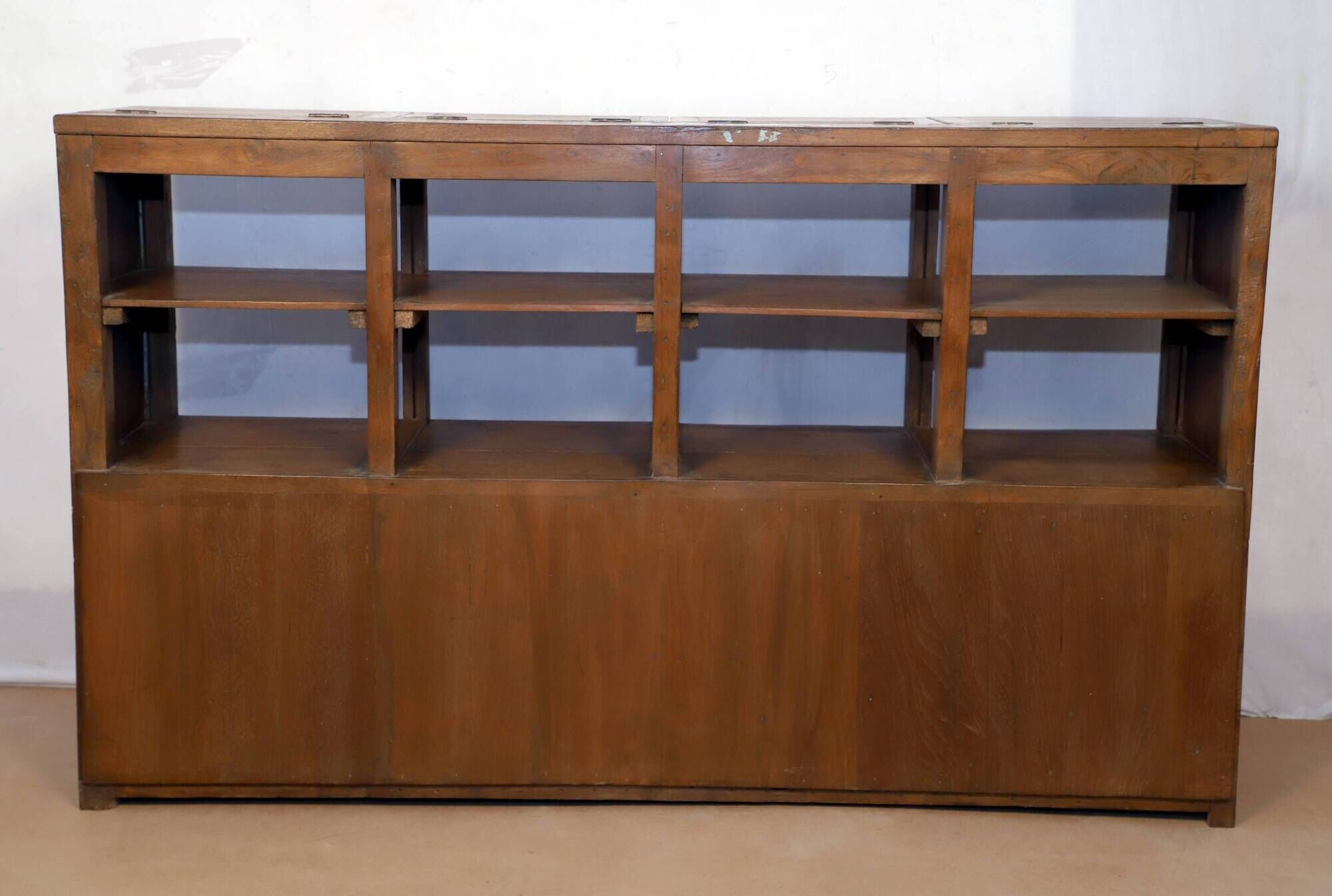 Old Burmese teak craft furniture with original blue patina