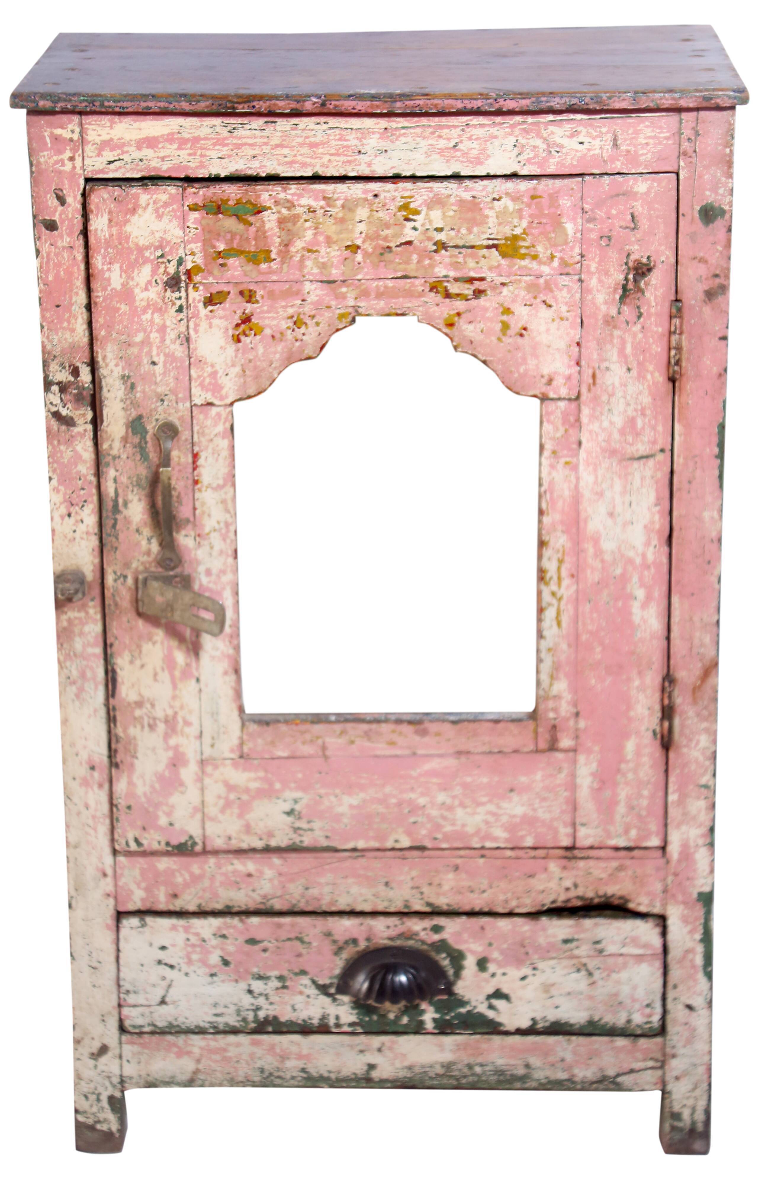 Old Burmese teak bedside