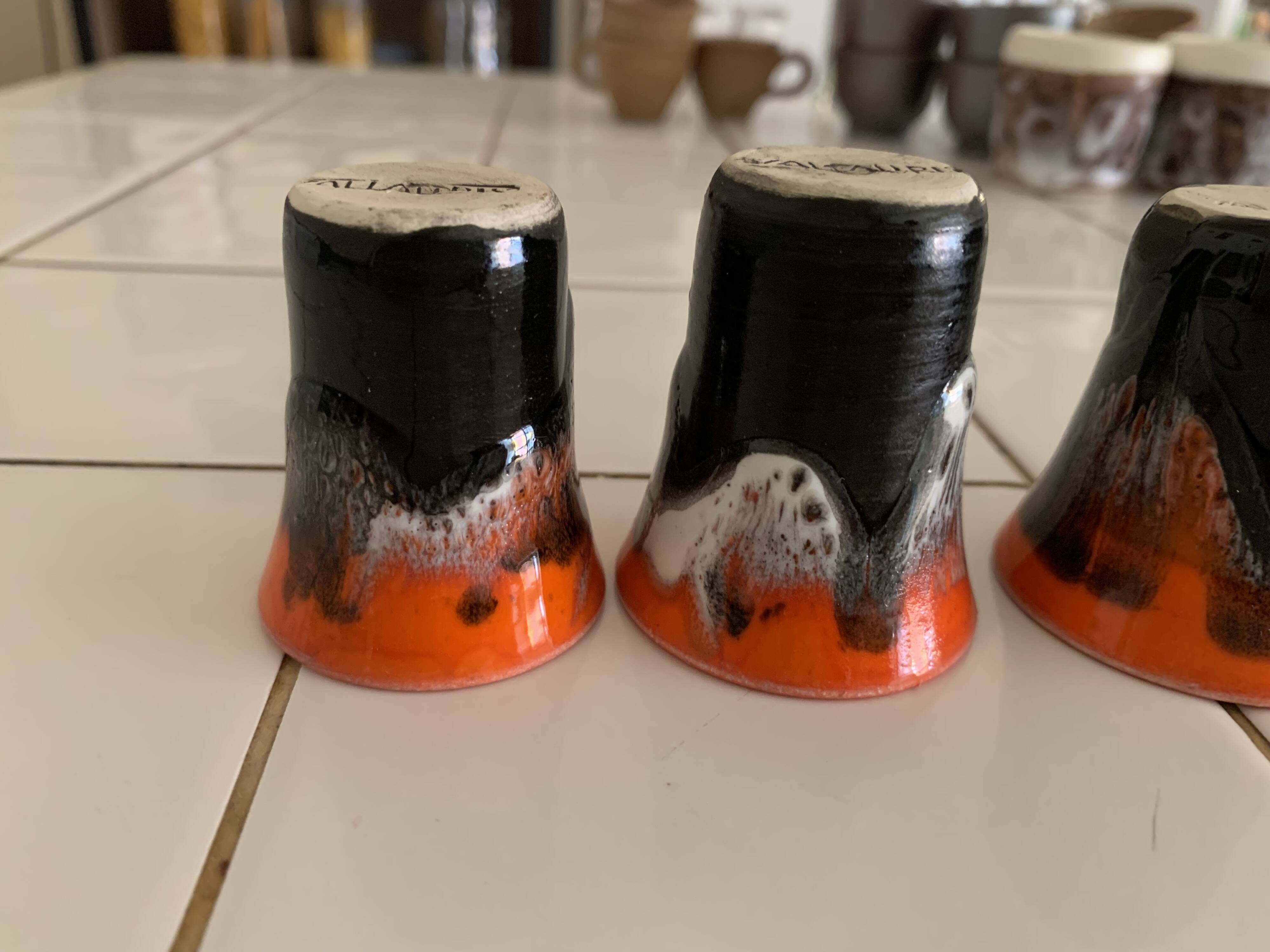 Set of 6 small liqueur cups Valauris