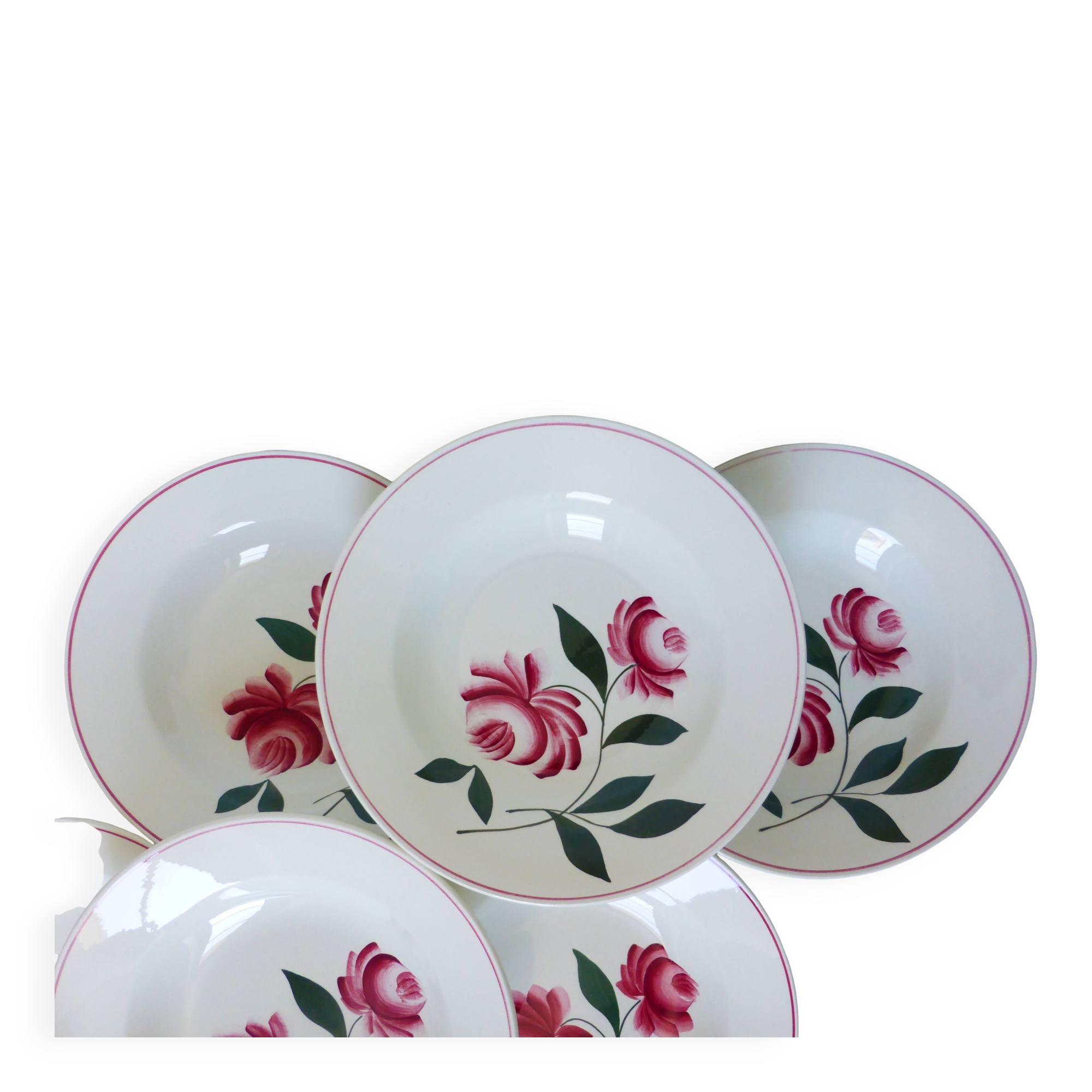 6 vintage deep plates from Printemps Paris model Essonnes 210616