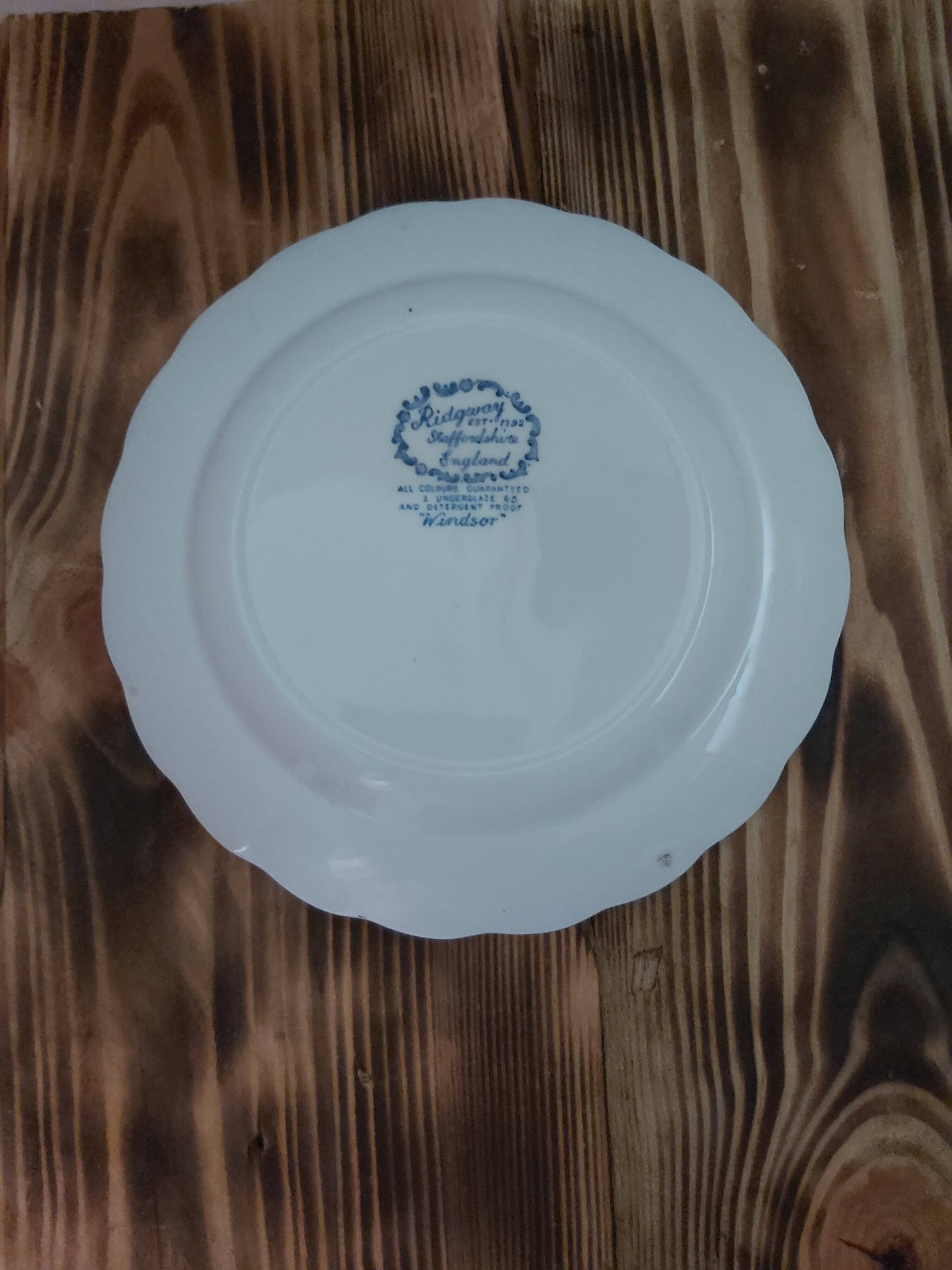 Dessert plate Ridgway Windsor blue flowers