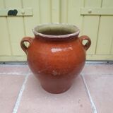 Old glazed grease pot