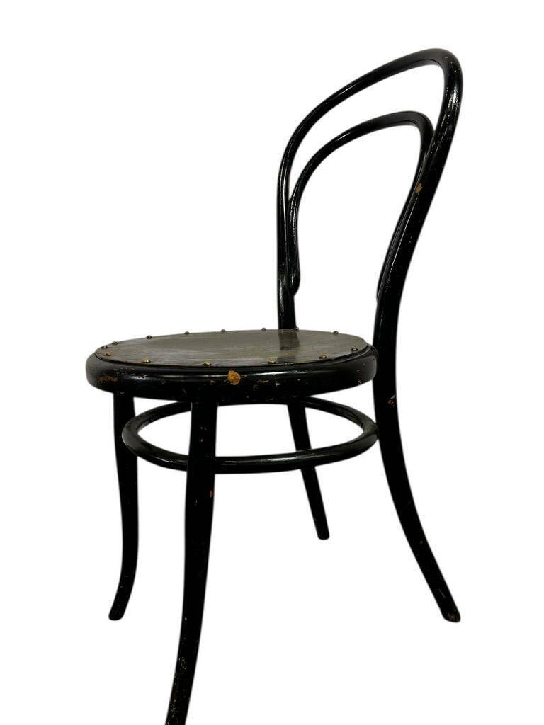 Thonet vintage black wooden chair