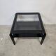 70s Bentwood Coffee Table with Glass Top – Mid Century Modern Black Si