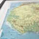Antique map of French equatorial and western Africa in 1950 43x43cm