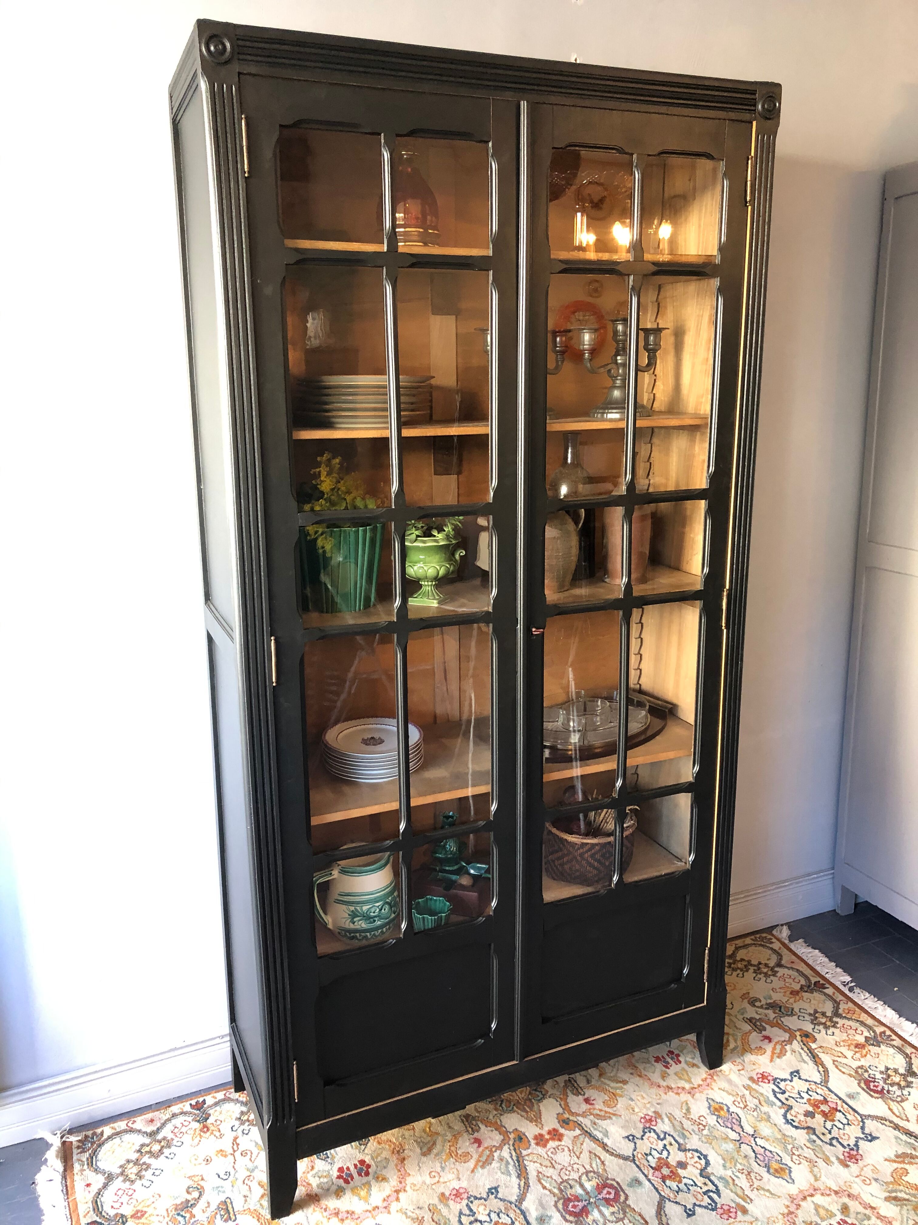 Old glass-enclosed Parisian wardrobe
