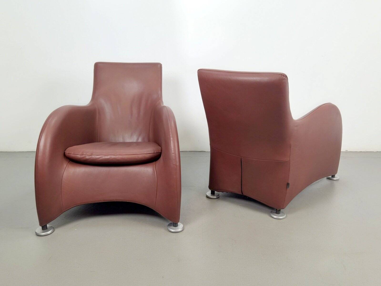 Loge Lounge Chairs in Leather by Gerard van den Berg for Montis, 1990s, Set of 2
