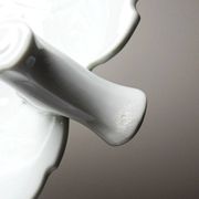 Coupe feuille de vigne vintage en porcelaine céladon de L. Michelaud Limoges
