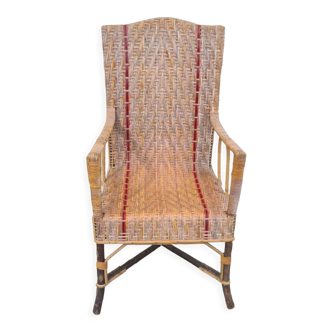 Rattan armchair "A la Girafe"