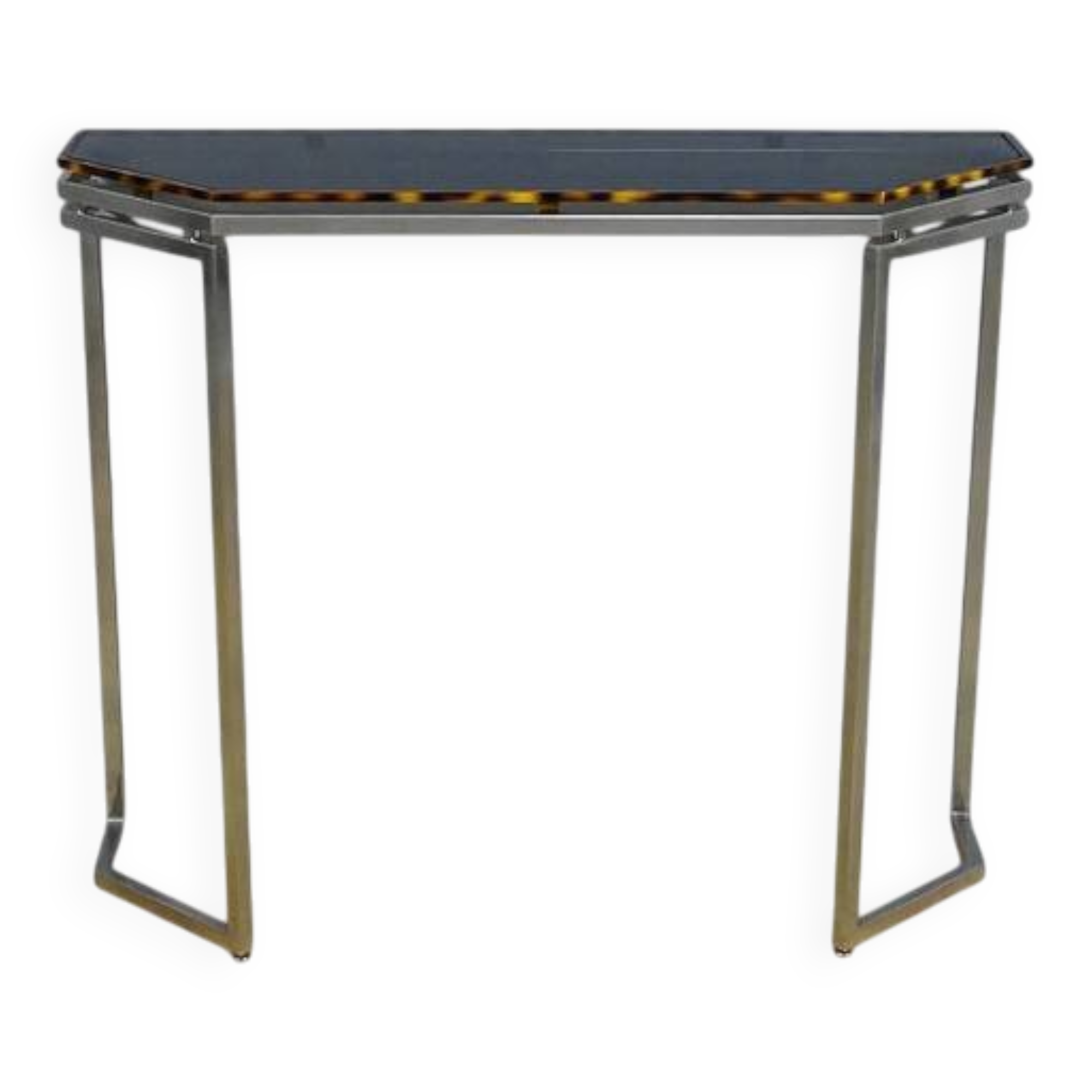 Smoked glass hexagonal console – 1970