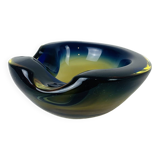 Sommerso Murano glass empty pocket ashtray