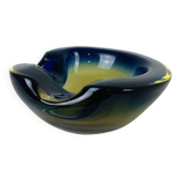 Sommerso Murano glass empty pocket ashtray