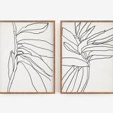 Pair of giclee prints. Botanical wall art set of two, A3